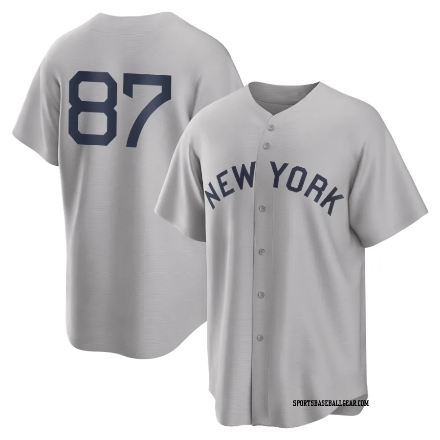 Caleb Durbin Youth New York Yankees Gray Replica 2021 Field of Dreams Jersey