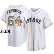 Caleb Ferguson Men's Houston Astros Gold Replica White 2023 Collection Jersey