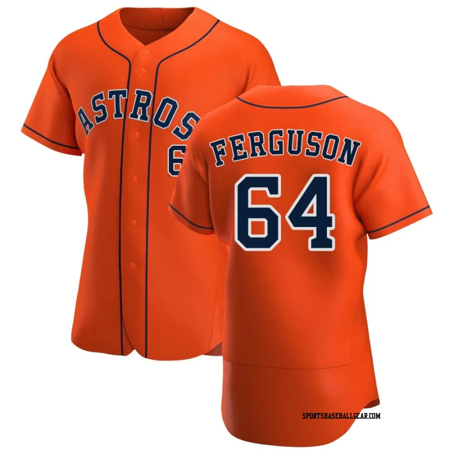 Caleb Ferguson Men's Houston Astros Orange Authentic Alternate Jersey