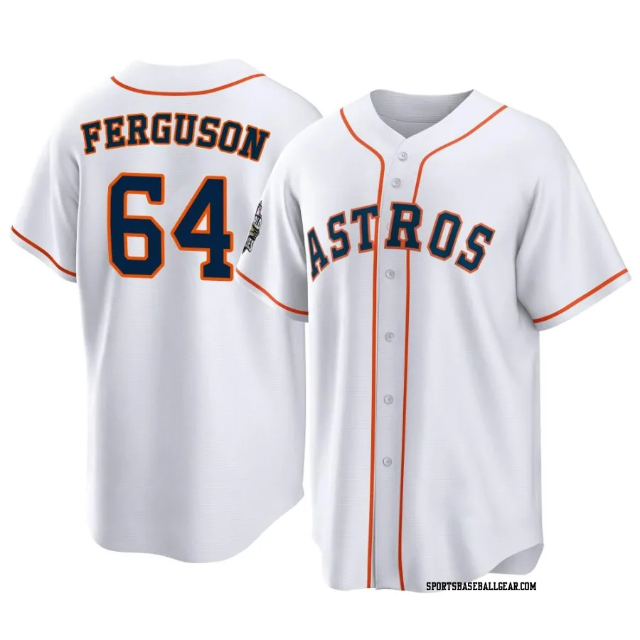 Caleb Ferguson Men's Houston Astros White Replica 2022 World Series Home Jersey