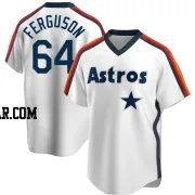 Caleb Ferguson Men's Houston Astros White Replica Home Cooperstown Collection Team Jersey