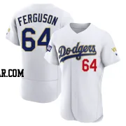 Caleb Ferguson Men's Los Angeles Dodgers White/Gold Authentic 2021 Gold Program Player Jersey