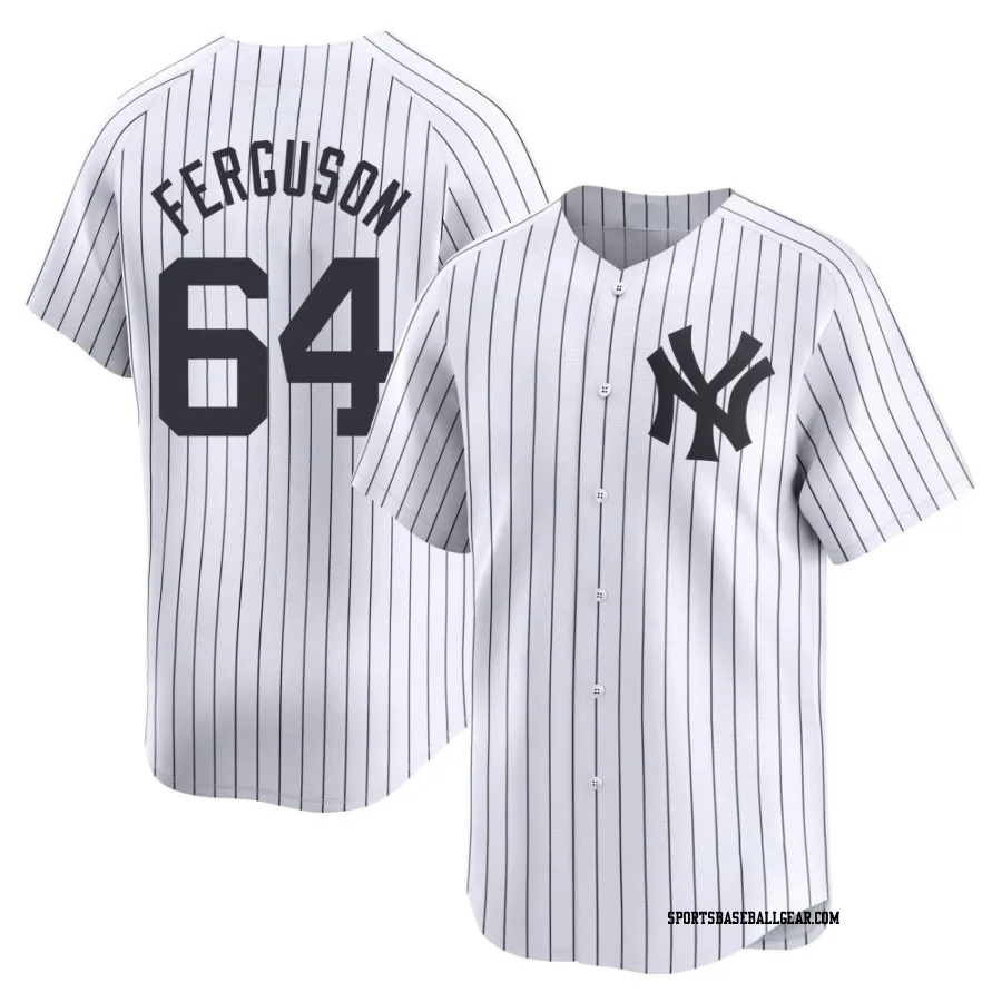 Caleb Ferguson Men's New York Yankees White Limited Yankee Home Jersey