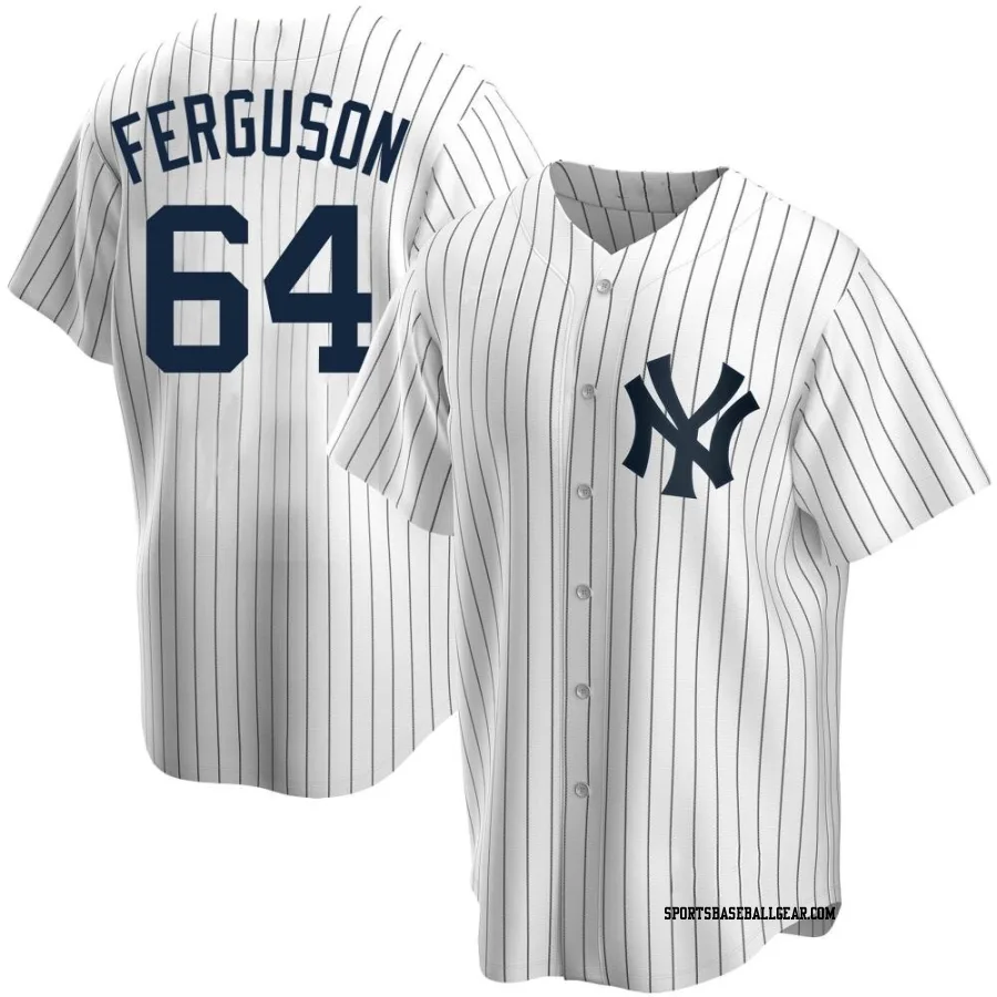 Caleb Ferguson Men's New York Yankees White Replica Home Jersey