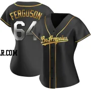 Caleb Ferguson Women's Los Angeles Dodgers Black Golden Replica Alternate Jersey