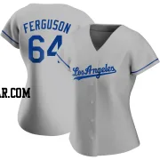 Caleb Ferguson Women's Los Angeles Dodgers Gray Authentic Road Jersey