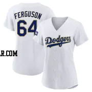 Caleb Ferguson Women's Los Angeles Dodgers White/Gold Authentic 2021 Gold Program Player Jersey