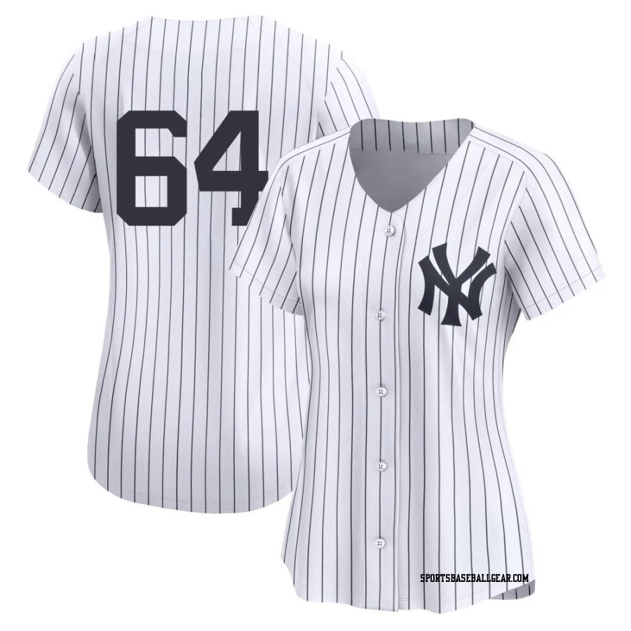 Caleb Ferguson Women's New York Yankees White Limited Yankee Home 2nd Jersey