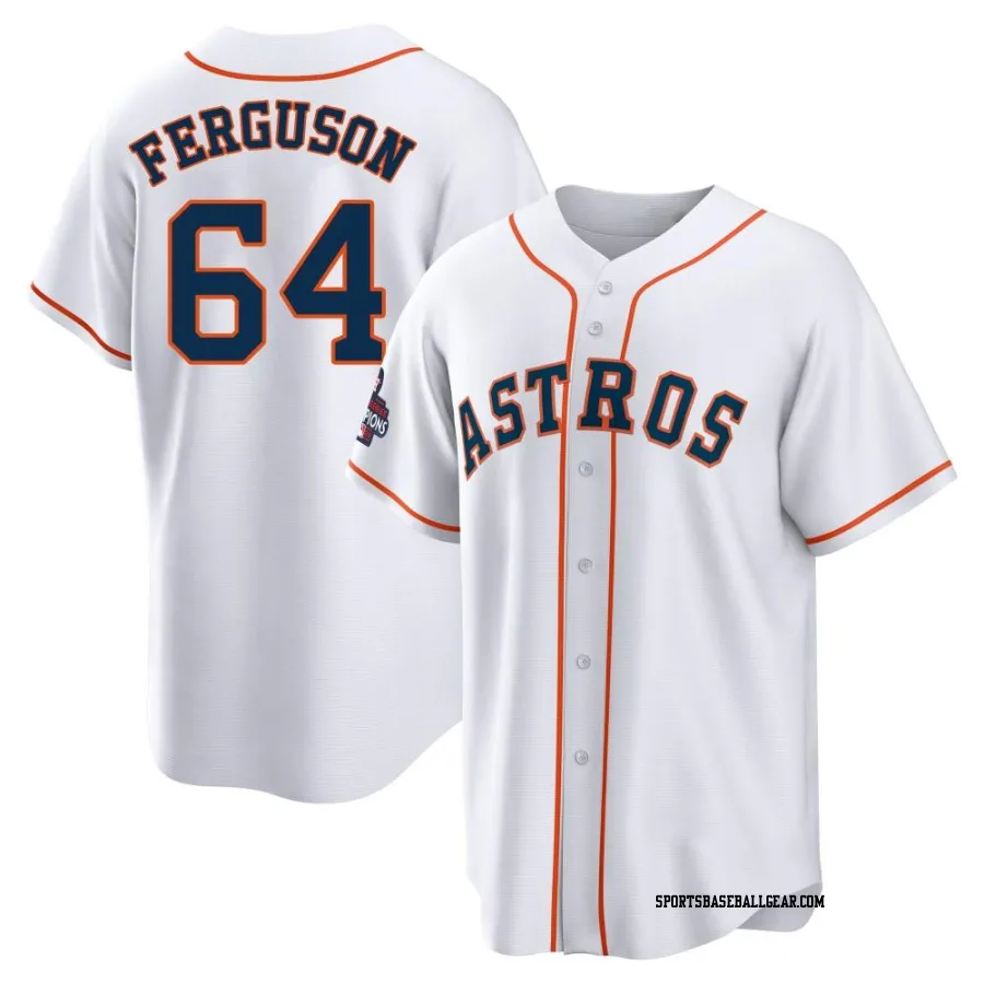 Caleb Ferguson Youth Houston Astros White Replica 2022 World Series Champions Home Jersey