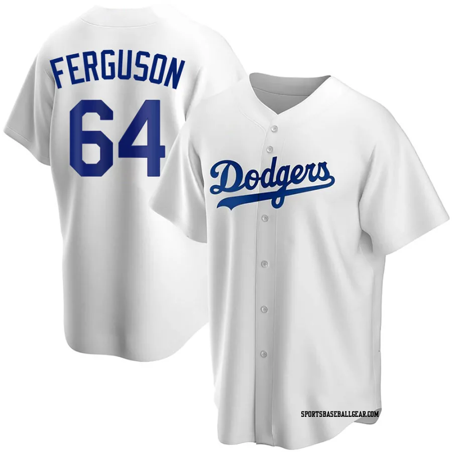 Caleb Ferguson Youth Los Angeles Dodgers White Replica Home Jersey