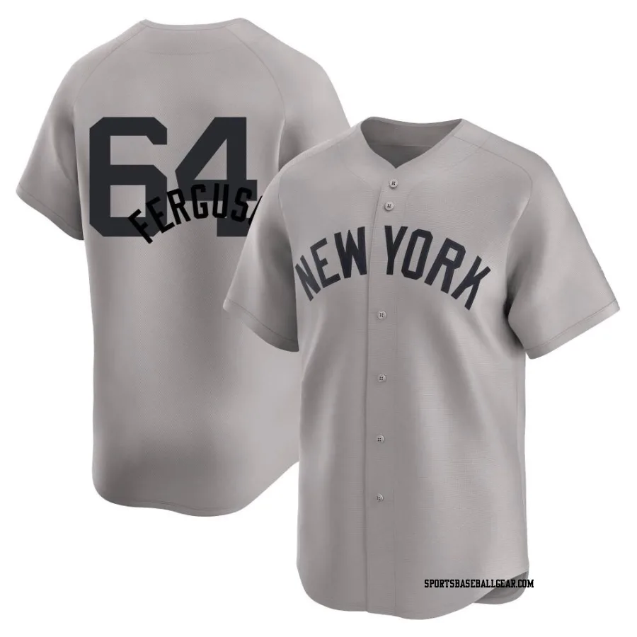 Caleb Ferguson Youth New York Yankees Gray Limited Away 2nd Jersey