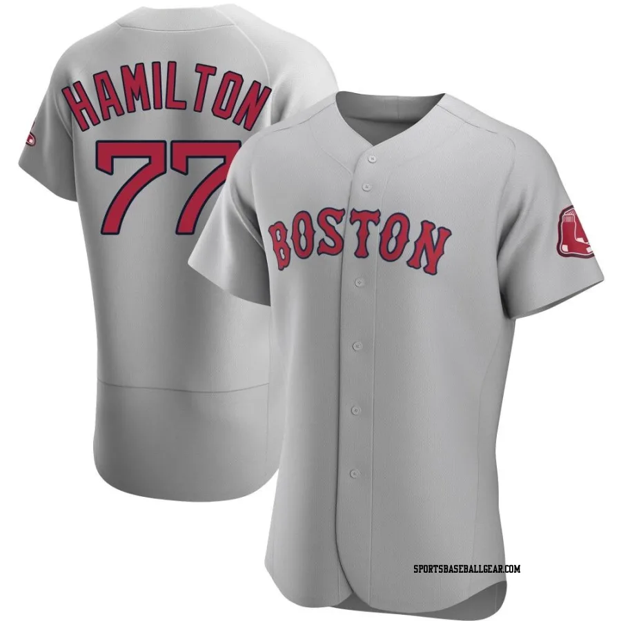 Caleb Hamilton Men's Boston Red Sox Gray Authentic Road Jersey