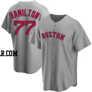 Caleb Hamilton Men's Boston Red Sox Gray Replica Road Jersey