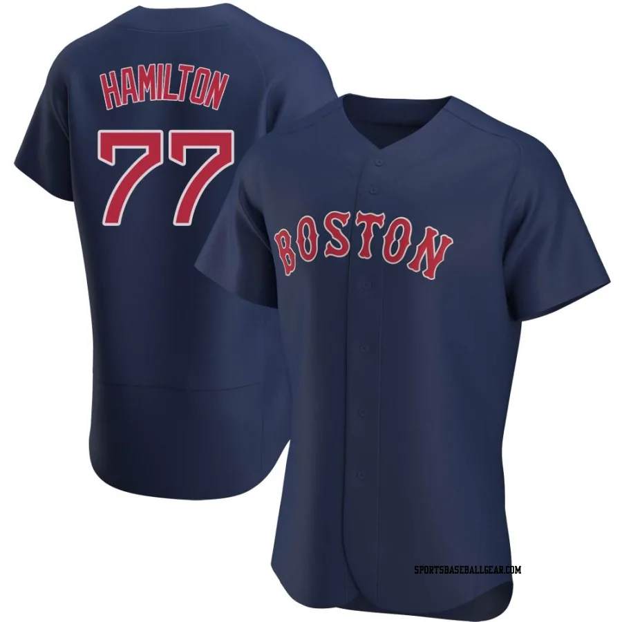 Caleb Hamilton Men's Boston Red Sox Navy Authentic Alternate Jersey