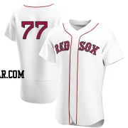 Caleb Hamilton Men's Boston Red Sox White Authentic Home Team Jersey