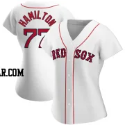 Caleb Hamilton Women's Boston Red Sox White Authentic Home Jersey