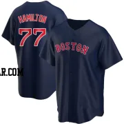 Caleb Hamilton Youth Boston Red Sox Navy Replica Alternate Jersey