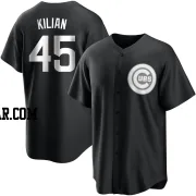 Caleb Kilian Men's Chicago Cubs Black/White Replica Jersey