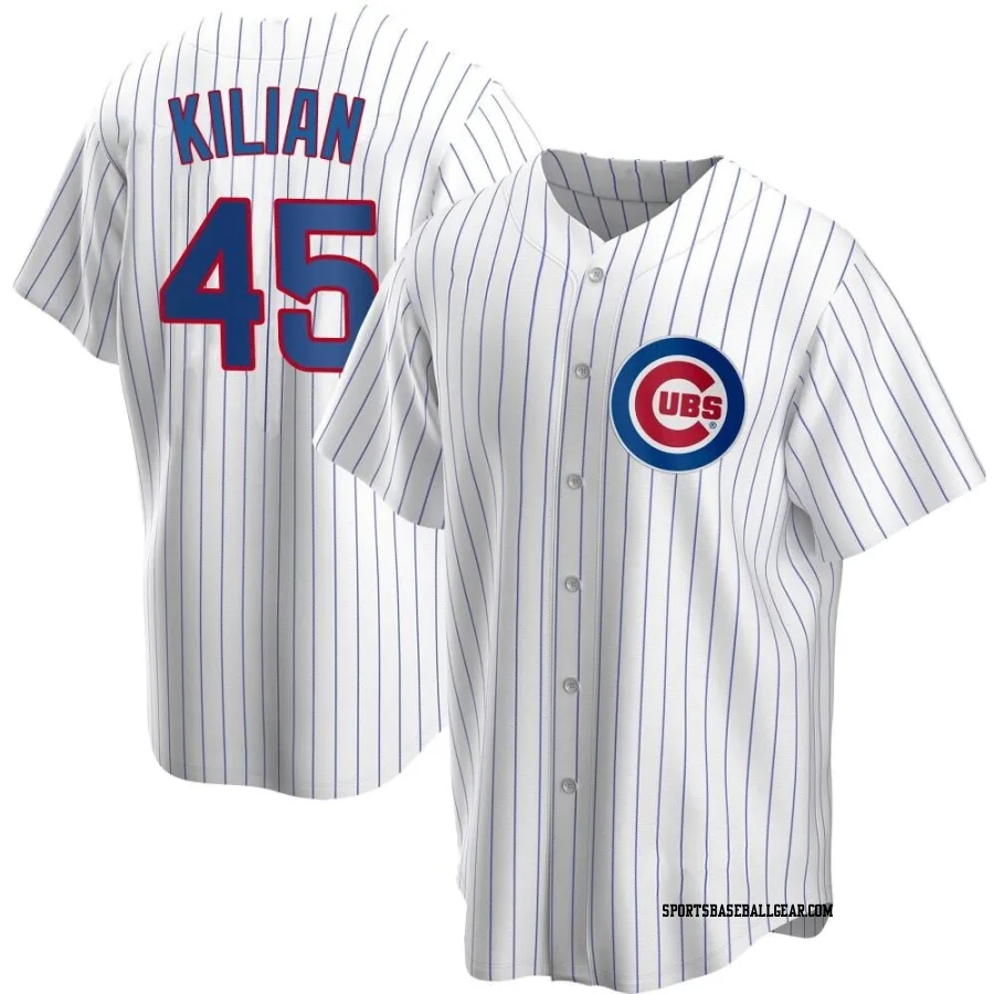 Caleb Kilian Men's Chicago Cubs White Replica Home Jersey