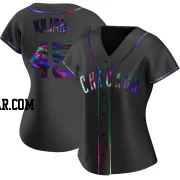 Caleb Kilian Women's Chicago Cubs Black Holographic Replica Alternate Jersey