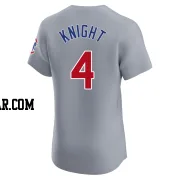 Caleb Knight Men's Chicago Cubs Gray Elite Road Jersey