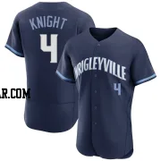 Caleb Knight Men's Chicago Cubs Navy Authentic 2021 City Connect Jersey