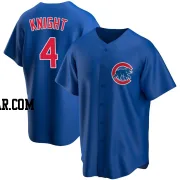 Caleb Knight Men's Chicago Cubs Royal Replica Alternate Jersey