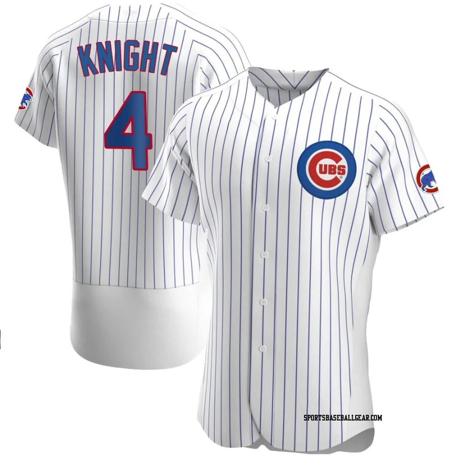 Caleb Knight Men's Chicago Cubs White Authentic Home Jersey