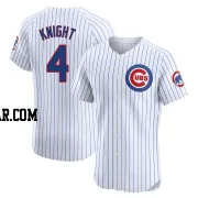 Caleb Knight Men's Chicago Cubs White Elite Home Jersey