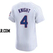 Caleb Knight Men's Chicago Cubs White Elite Home Jersey