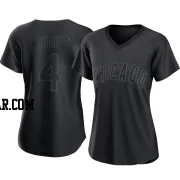 Caleb Knight Women's Chicago Cubs Black Replica Pitch Fashion Jersey