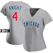 Caleb Knight Women's Chicago Cubs Gray Authentic Road Jersey