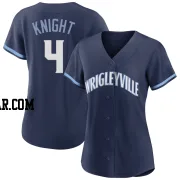 Caleb Knight Women's Chicago Cubs Navy Authentic 2021 City Connect Jersey