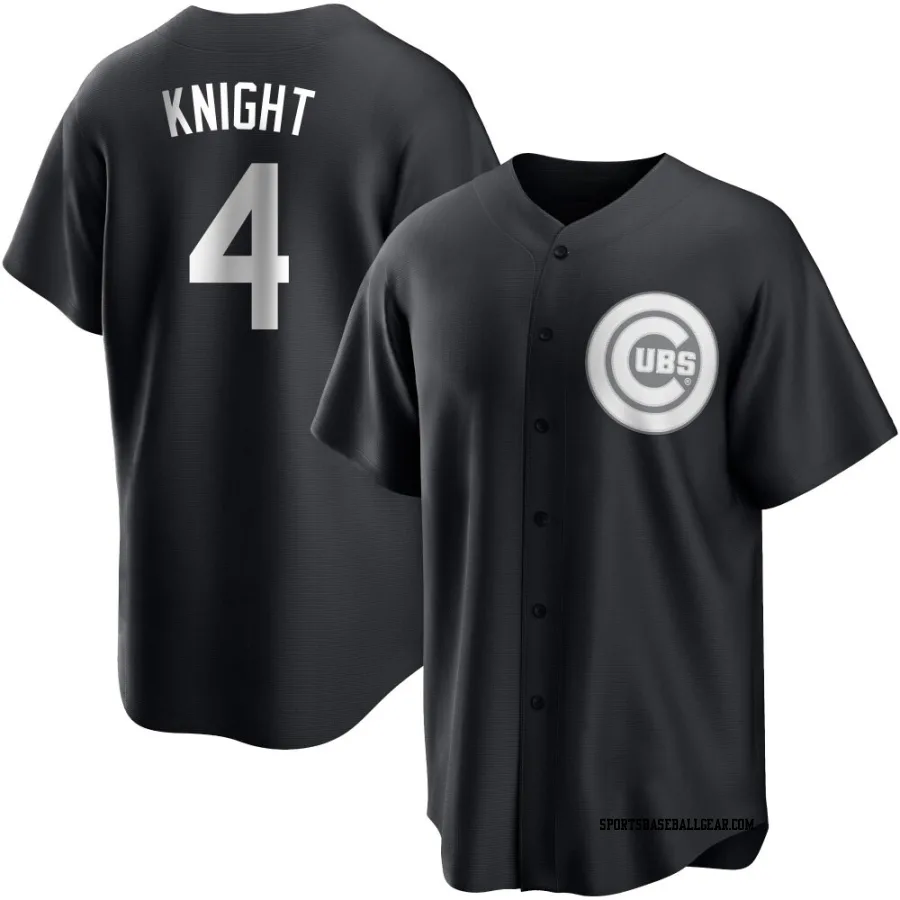 Caleb Knight Youth Chicago Cubs Black/White Replica Jersey