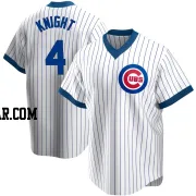 Caleb Knight Youth Chicago Cubs White Replica Home Cooperstown Collection Jersey