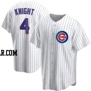 Caleb Knight Youth Chicago Cubs White Replica Home Jersey