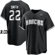 Caleb Smith Men's Arizona Diamondbacks White Replica Black 2023 World Series Jersey