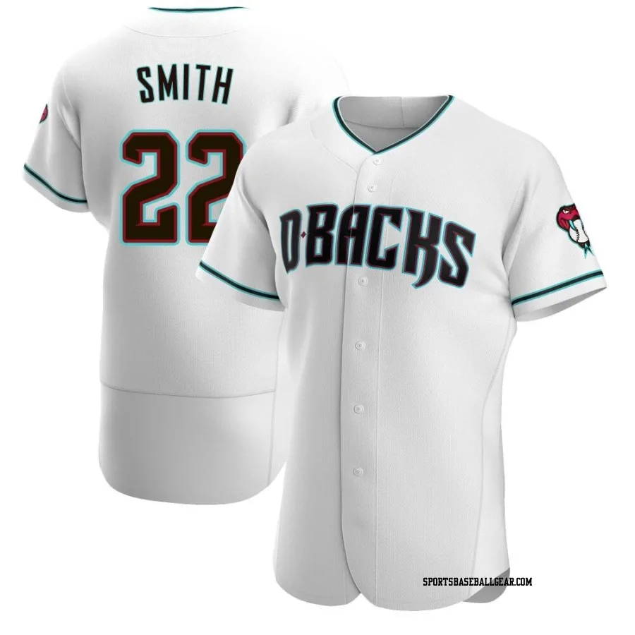 Caleb Smith Men's Arizona Diamondbacks White/Teal Authentic Alternate Jersey