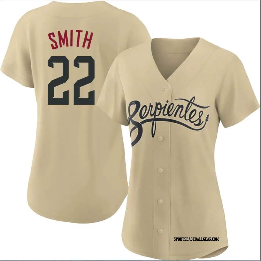 Caleb Smith Women's Arizona Diamondbacks Gold Authentic 2021 City Connect Cool Base Jersey