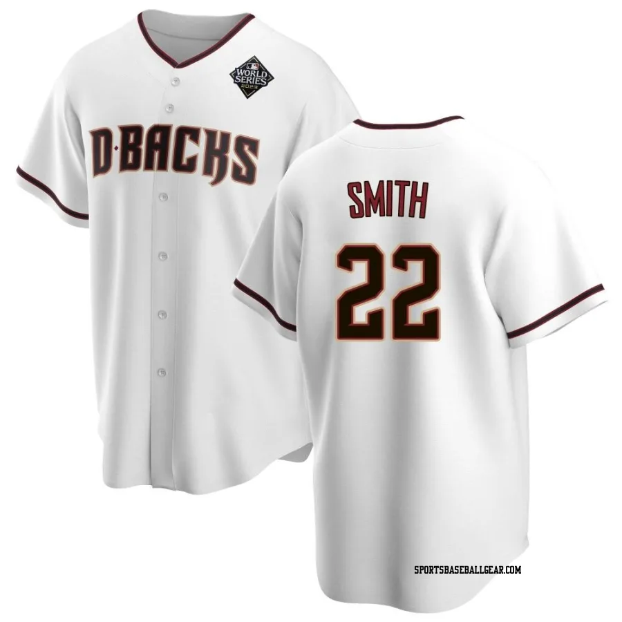 Caleb Smith Youth Arizona Diamondbacks White Replica Home 2023 World Series Jersey