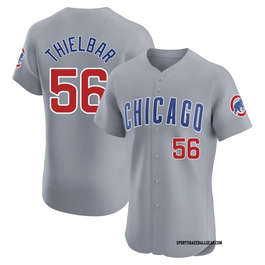 Caleb Thielbar Men's Chicago Cubs Gray Elite Road Jersey