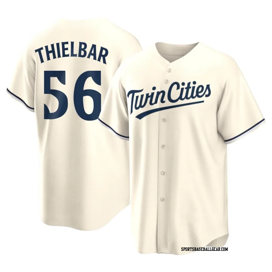 Caleb Thielbar Men's Minnesota Twins Cream Replica Alternate Jersey