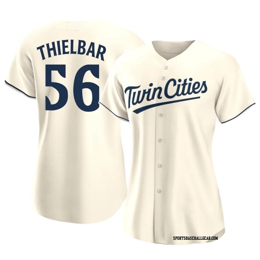 Caleb Thielbar Women's Minnesota Twins Cream Replica Alternate Jersey