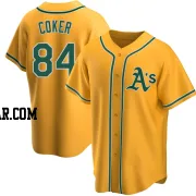 Calvin Coker Men's Oakland Athletics Gold Replica Alternate Jersey