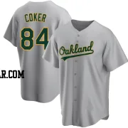 Calvin Coker Men's Oakland Athletics Gray Replica Road Jersey