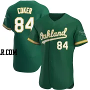 Calvin Coker Men's Oakland Athletics Green Authentic Kelly Alternate Jersey