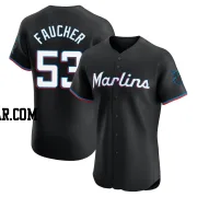 Calvin Faucher Men's Miami Marlins Black Elite Alternate Vapor Premier Jersey