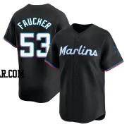 Calvin Faucher Men's Miami Marlins Black Limited Alternate Jersey