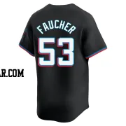 Calvin Faucher Men's Miami Marlins Black Limited Alternate Jersey