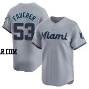 Calvin Faucher Men's Miami Marlins Gray Limited Road Jersey